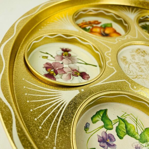 Vintage Soviner Woolworth Tin Cup Holder Metal Tray New Jersey State Molded u - Picture 3 of 5